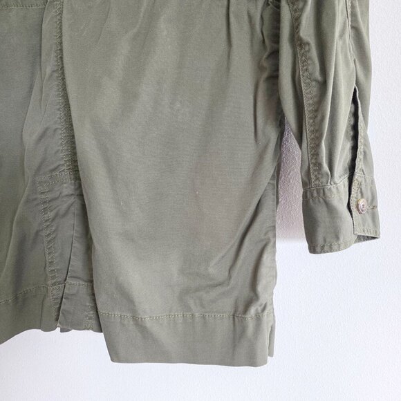 Cabi Military Utility Anorak Safari Jacket Contrast Trim Olive Green - Picture 8 of 8